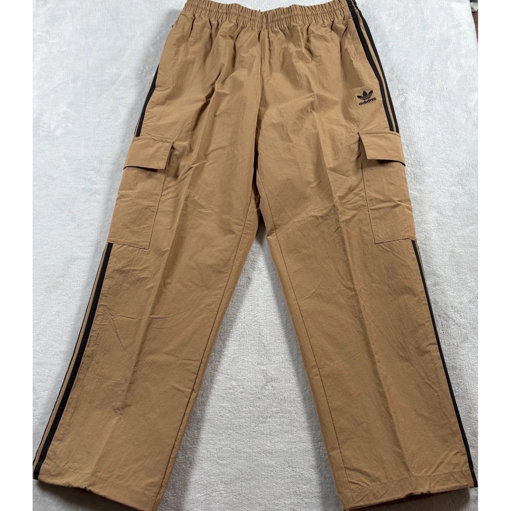Adidas Originals Adicolor Classics Cargo Pants Mens Large Beige 3-Stripes Hiking